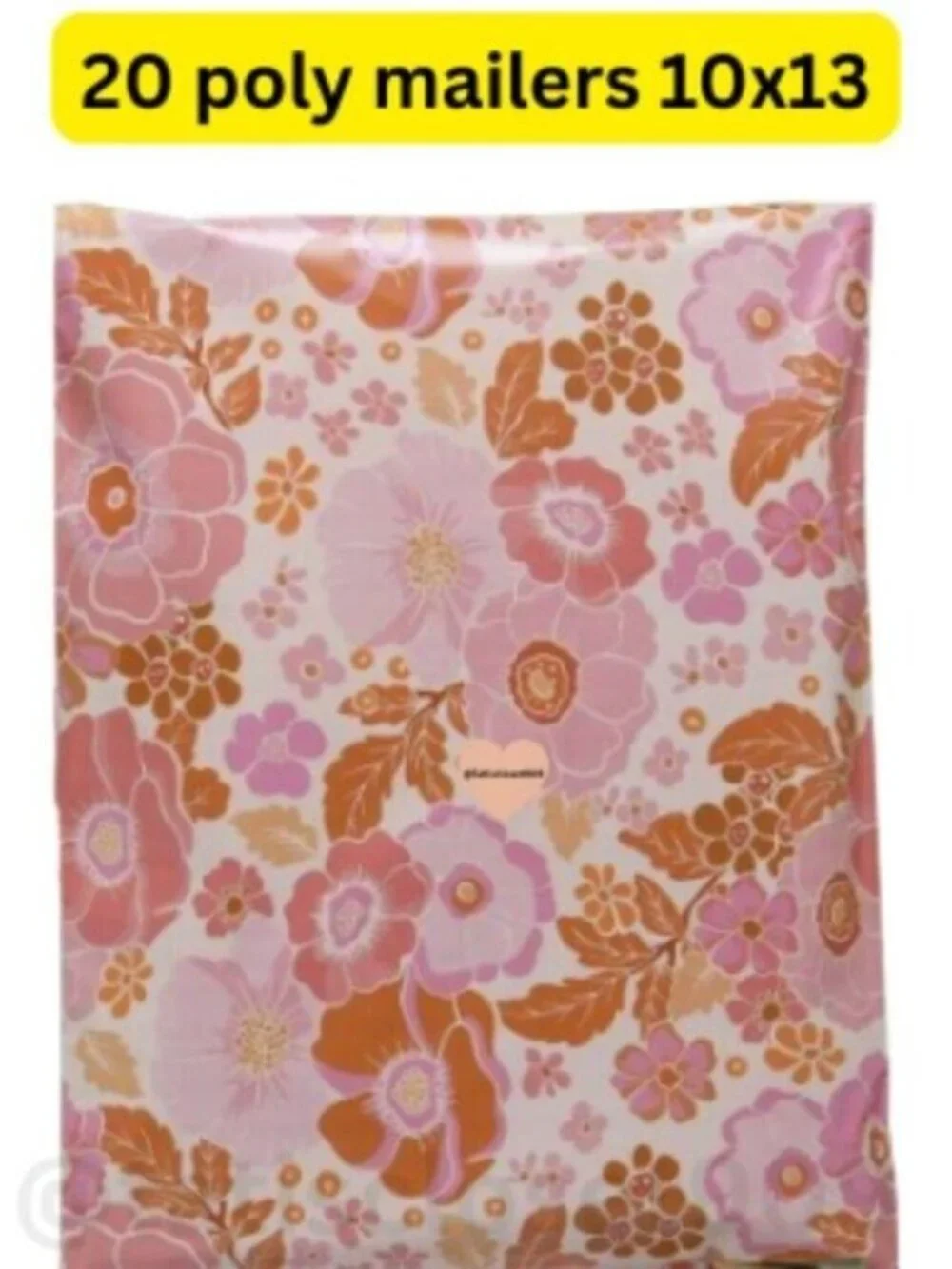 20 Floral poly mailers shipping bags size 10x13